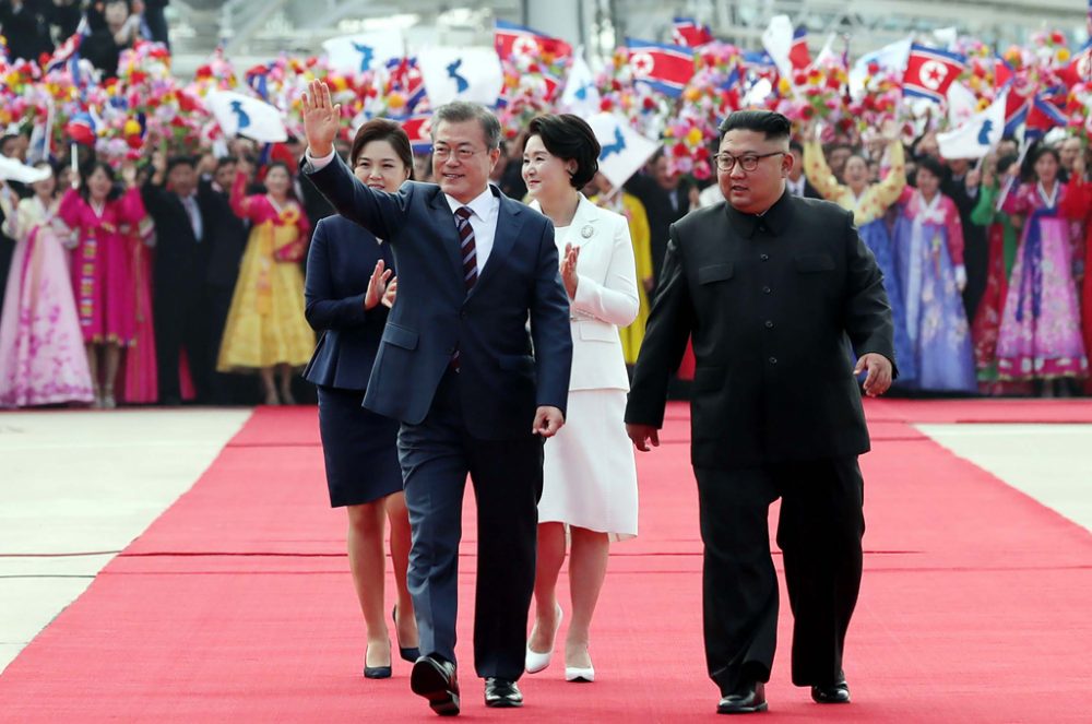 Nordkoreas Machthaber Kim Jong Un empfängt Südkoreas Präsident Moon Jae In