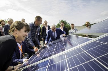 Die Firma NMC und der Energieversorger EDF Luminus haben am 10.09.2018 in Eynatten eine der größten Photovoltaikanlagen der Wallonie und die größte Ostbelgiens eingeweiht (Bild: Evi Ramaekers/EDF Luminus)