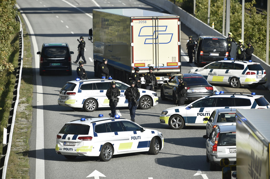 Dänische Polizei blockiert Straße zur Øresundbrücke