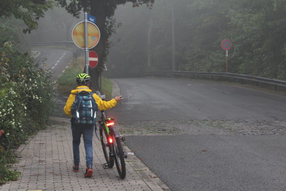 Mit dem Rad durch Eupen: Wie sicher ist der Schulweg? (Bild: Michaela Brück/BRF)