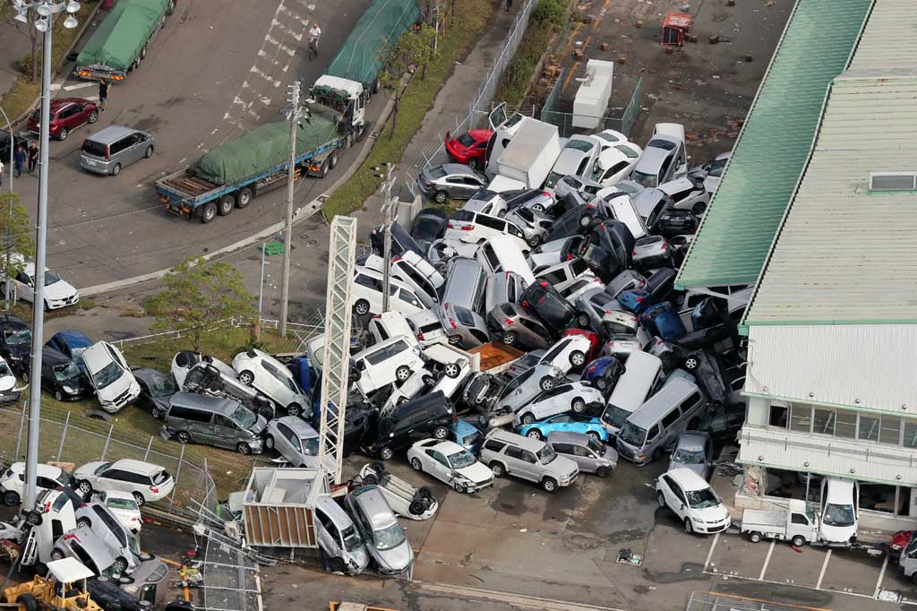 Der Taifun Jebi sorgte für Verwüstung an der Westküste Japans