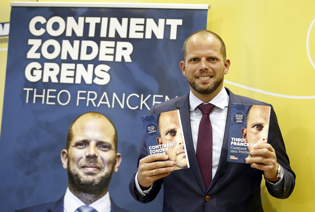 Theo Francken am 28.9.2018 in Brüssel bei der Vorstellung seines Buches "Continent zonder Grens"