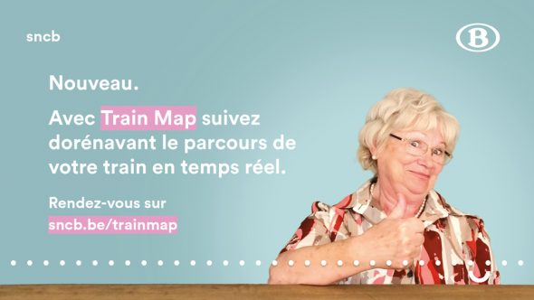 SNCB-Werbung für die neue Train Map (Bild: Belga)