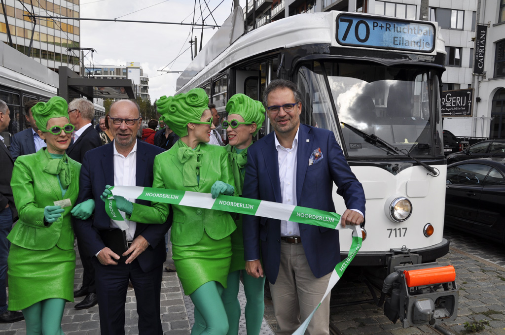 Einweihung der Tramlinie 70 in Antwerpen