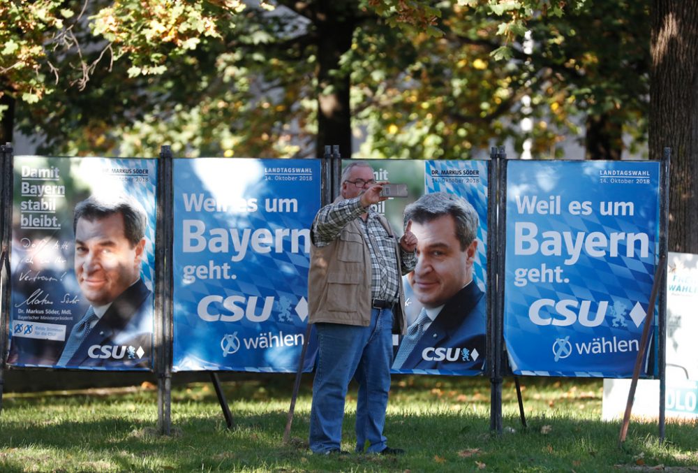 CSU-Wahlplakat in München (Bild: Odd Andersen/AFP)