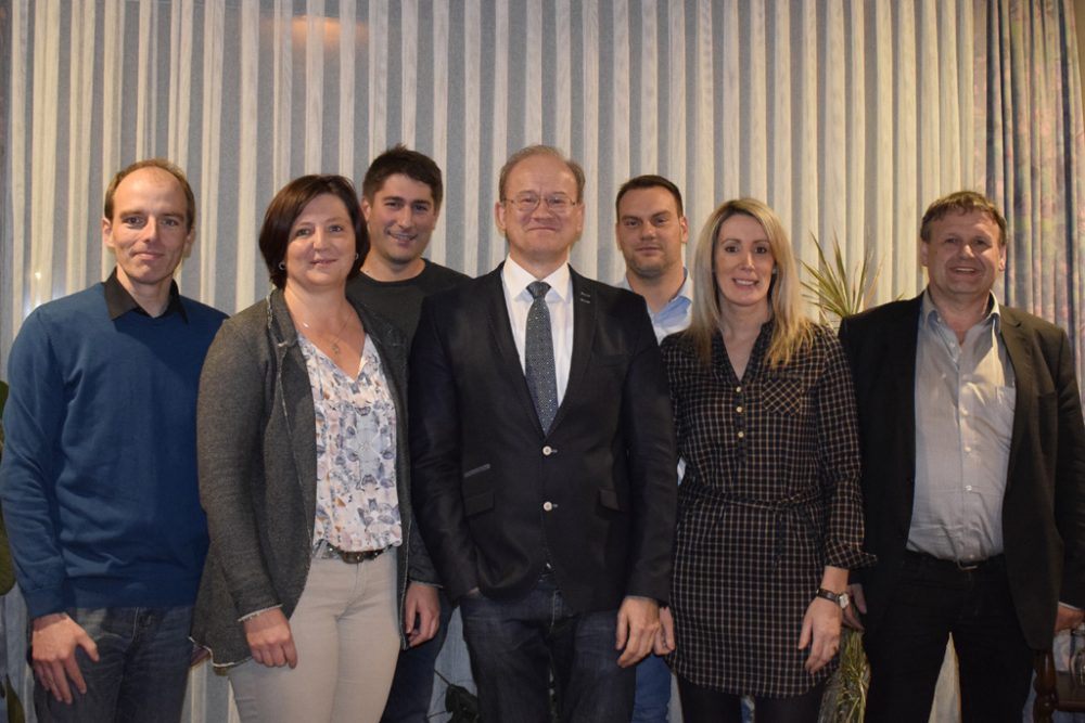 Das neue BSK St.Vith (vlnr): Roland Gilson, Jana Müsch-Janovcoca, Marcel Goffinet, Herbert Grommes, Emmanuel Vliegen, Anne-Marie Hönders-Hermann und René Hoffmann (Bild: Raffaela Schaus, BRF)