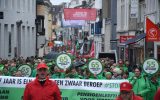 Protest gegen die Rentenreform in Kortrijk (Bild: Sandro Delaer/Belga)