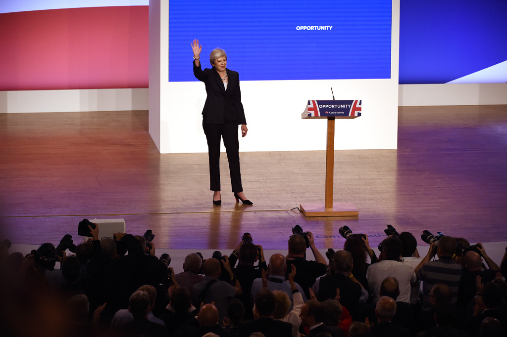 Theresa May beim Parteitag