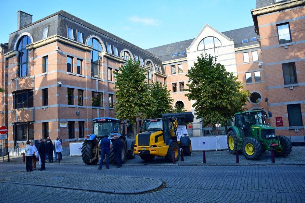 Wallonische Landwirte demonstrieren am 4.10.2018 in Namur