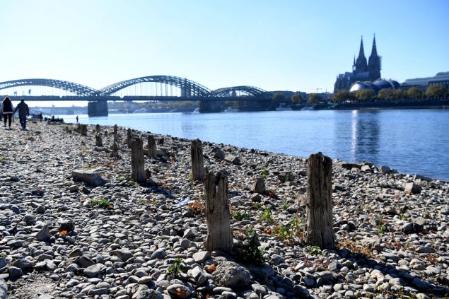 Der Rhein in Köln am 21.10.2018