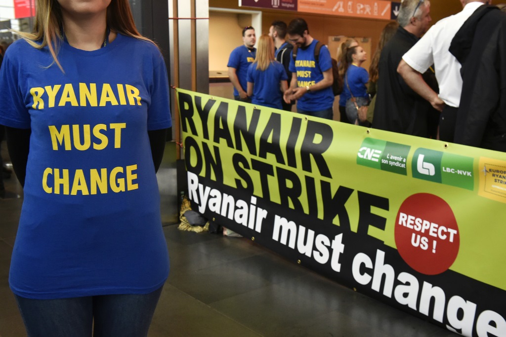 Ryanair-Streik am belgischen Flughafen Charleroi