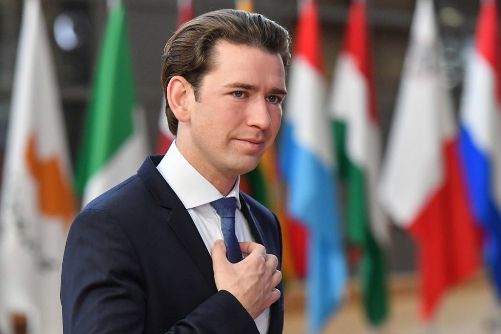 Der österreichische Bundeskanzler und derzeitige Ratsvorsitzende Sebastian Kurz am 18.10.2018 in Brüssel