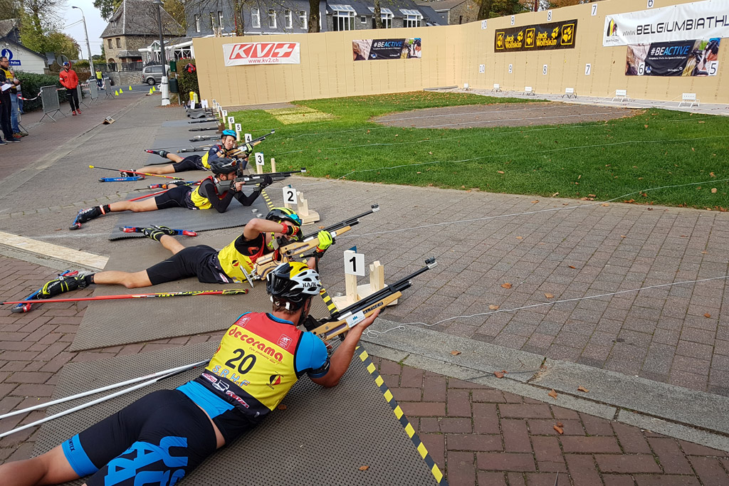 Premiere in Bütgenbach: Belgische Meisterschaft im Biathlon auf Rollerski