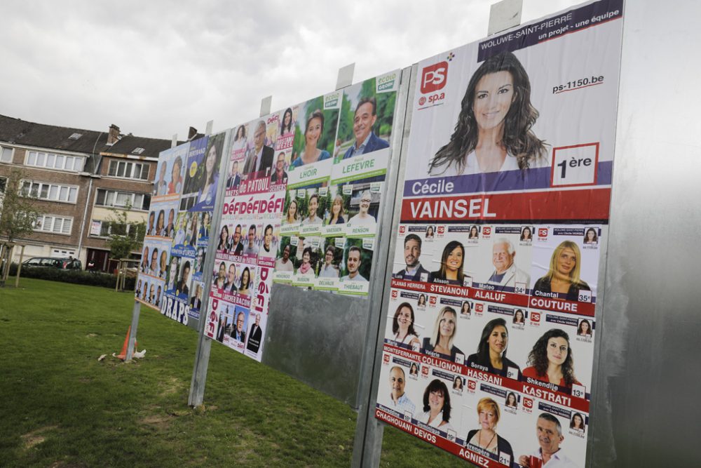 Wahlwerbung am 24.9.2018 in Woluwé-Saint-Pierre