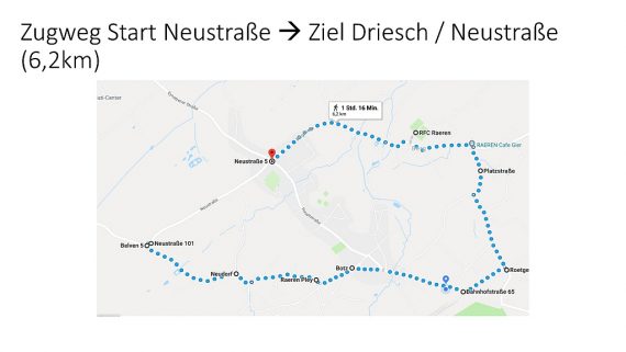 Neuer Weg für den Raerener Karnevalszug (Bild: GoogleMaps/Verkehrsverein Raeren)