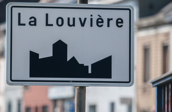 Gemeindeschild von La Louvière am 17.9.2018