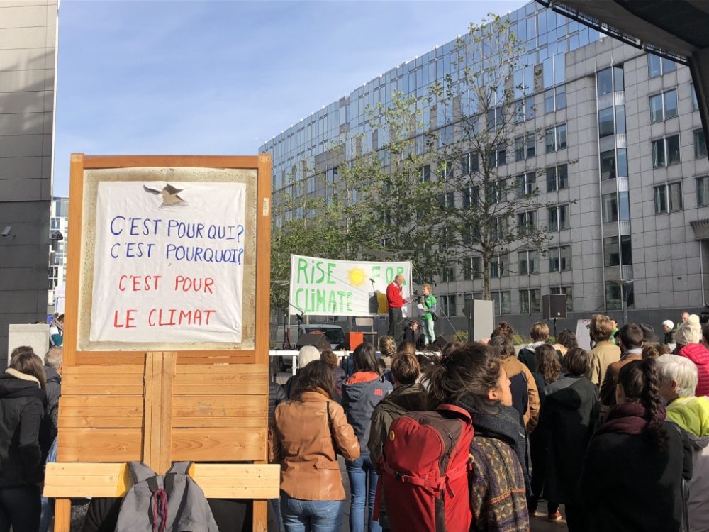 Letzter Klimaprotest am 3.11.2018 vor dem EU-Parlament in Brüssel