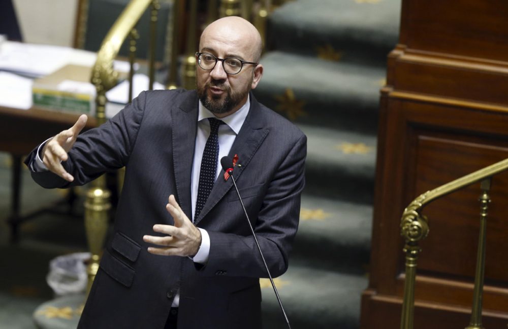 Premier Charles Michel in der Kammer