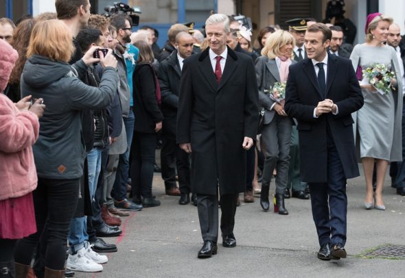 Macron in Molenbeek (Bild: Benoit Doppagne/Belga)