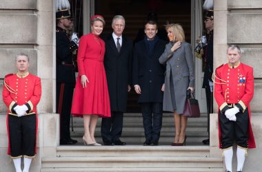 Königin Mathilde, König Philippe, Emmanuel und Brigitte Macron am 19.11.2018 in Brüssel