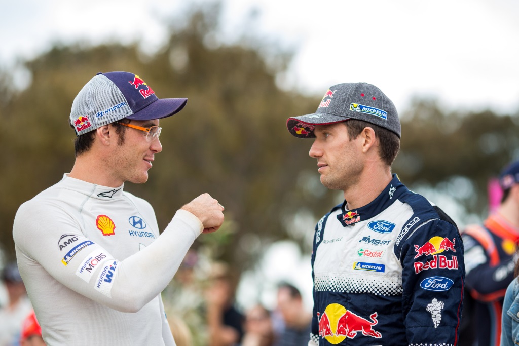 Thierry Neuville und Sébastien Ogier bei der Rallye Australien