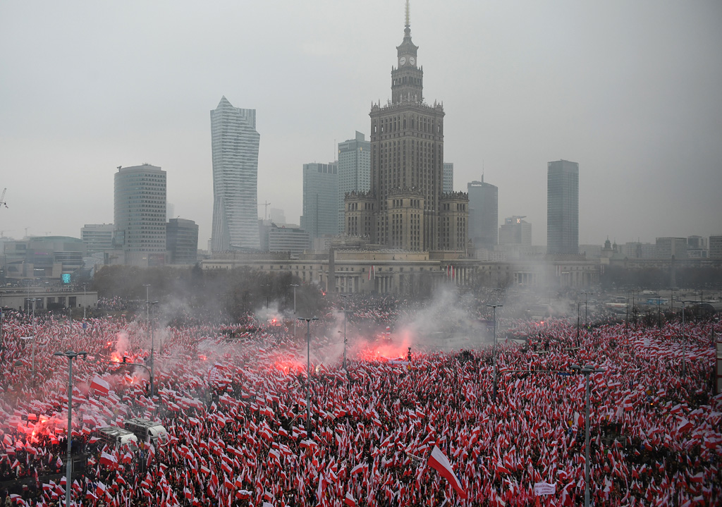 Großdemonstration zum Unabhängigkeitstag in Warschau