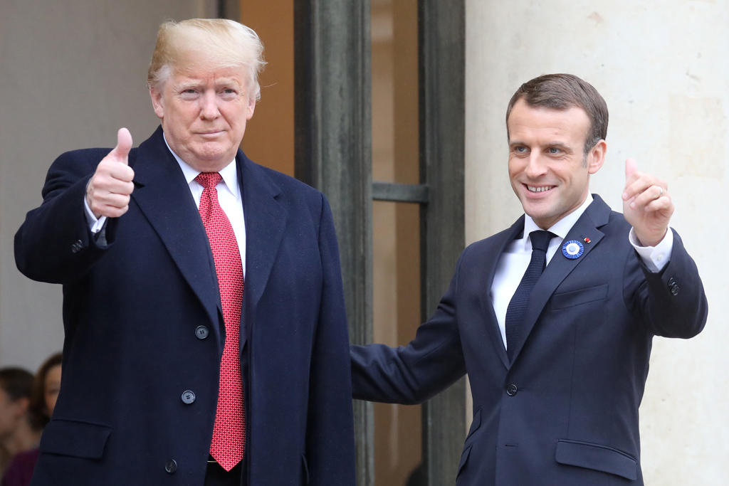 US-Präsident Donald Trump und Frankreichs Präsident Emmanuel Macron (Bild: Iudovic Marin/AFP)