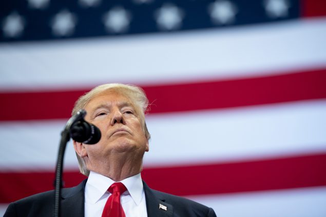 US-Präsident Trump bei einer Wahlkampfveranstaltung
