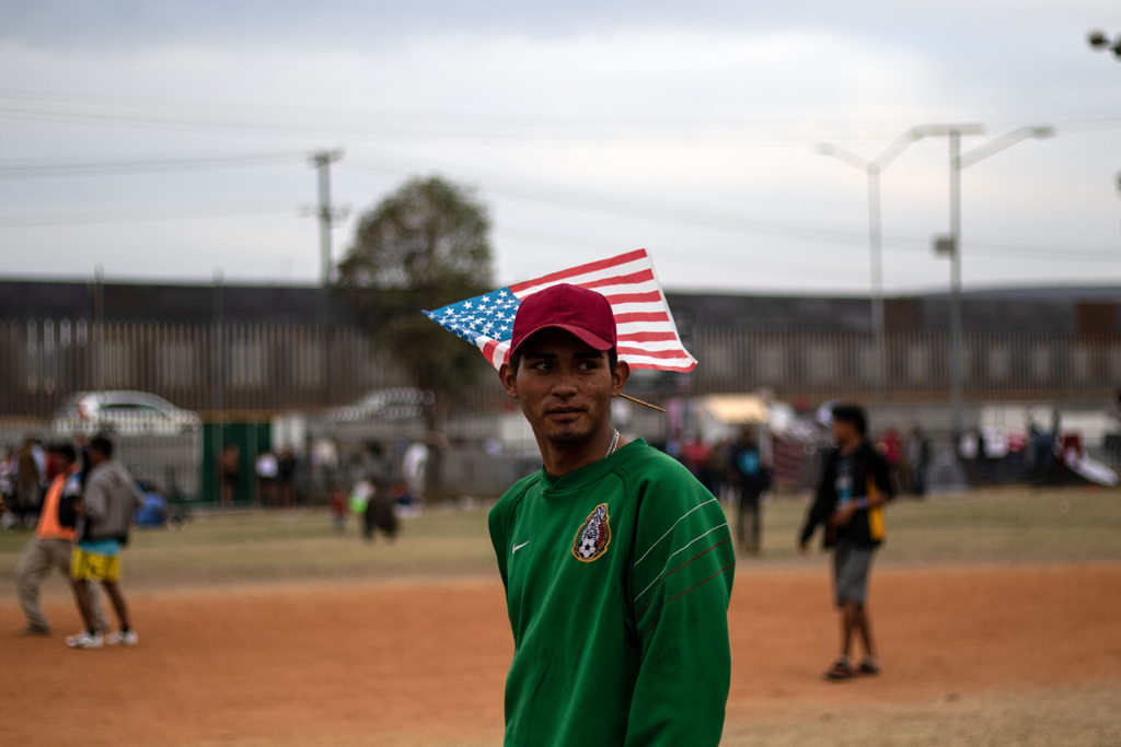 Migrant aus Honduras auf dem Weg in die USA