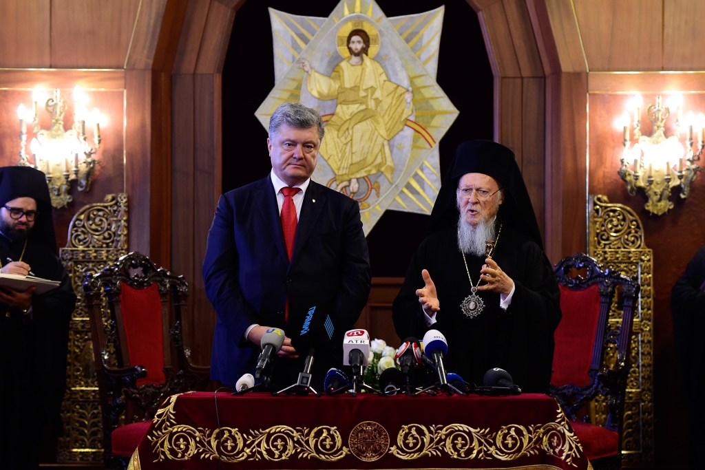 Der ukrainische Präsident Petro Poroschenko und der Patriarch von Konstantinopel, Bartolomaios, am 3.11.2018 in Istanbul