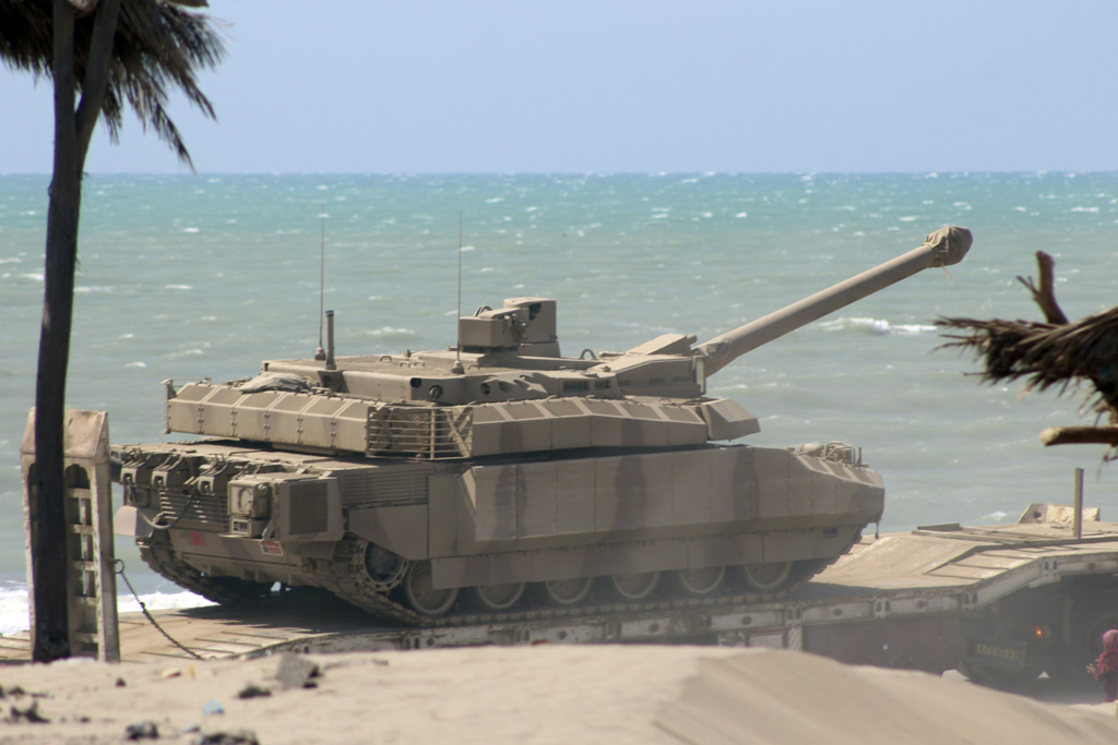 Panzer an der Küste von Hodeida
