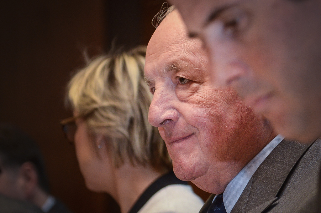 Albert Frère 2013 bei der Generalversammlung der Gruppe Bruxelles Lambert