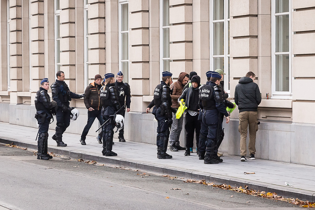Festnahmen während Protesten der Gilets Jaunes in Brüssel