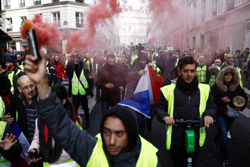 Gilets Jaunes im neunten Arrondissement von Paris