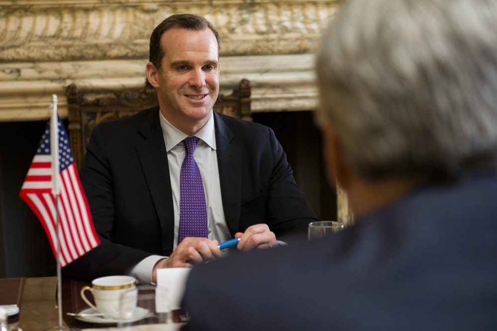 Brett McGurk im Mai 2016 bei einem Besuch in Belgien (Archivbild: Laurie Dieffembacq/Belga)