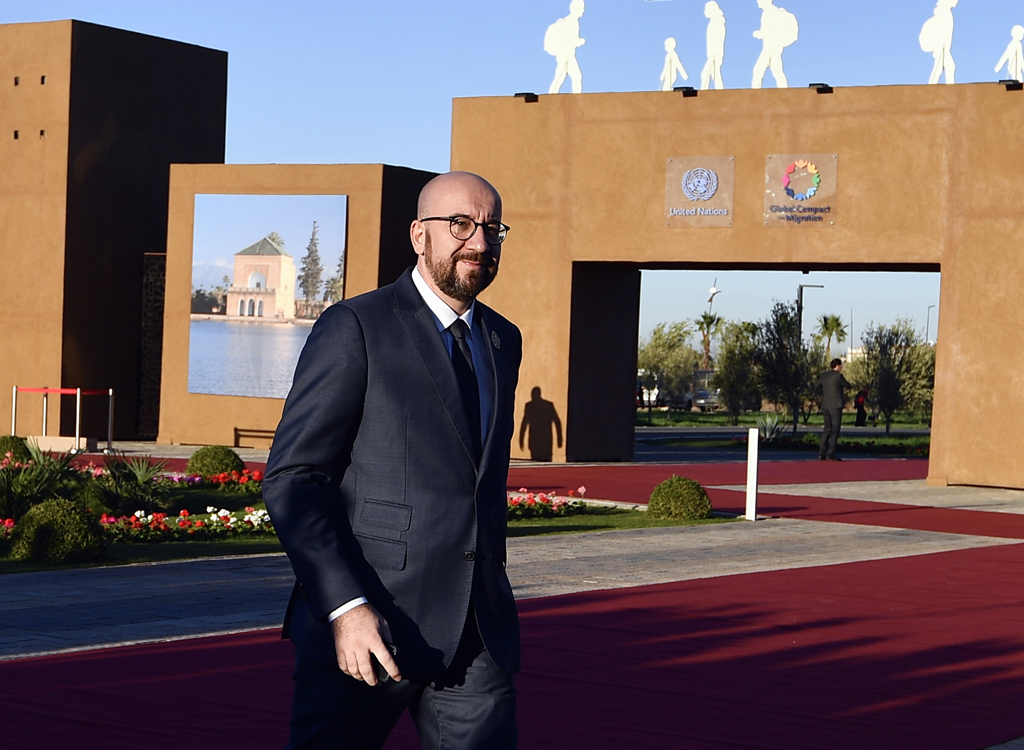 Premierminister Charles Michel in Marrakesch (Bild: Eric Lalmand/Belga)