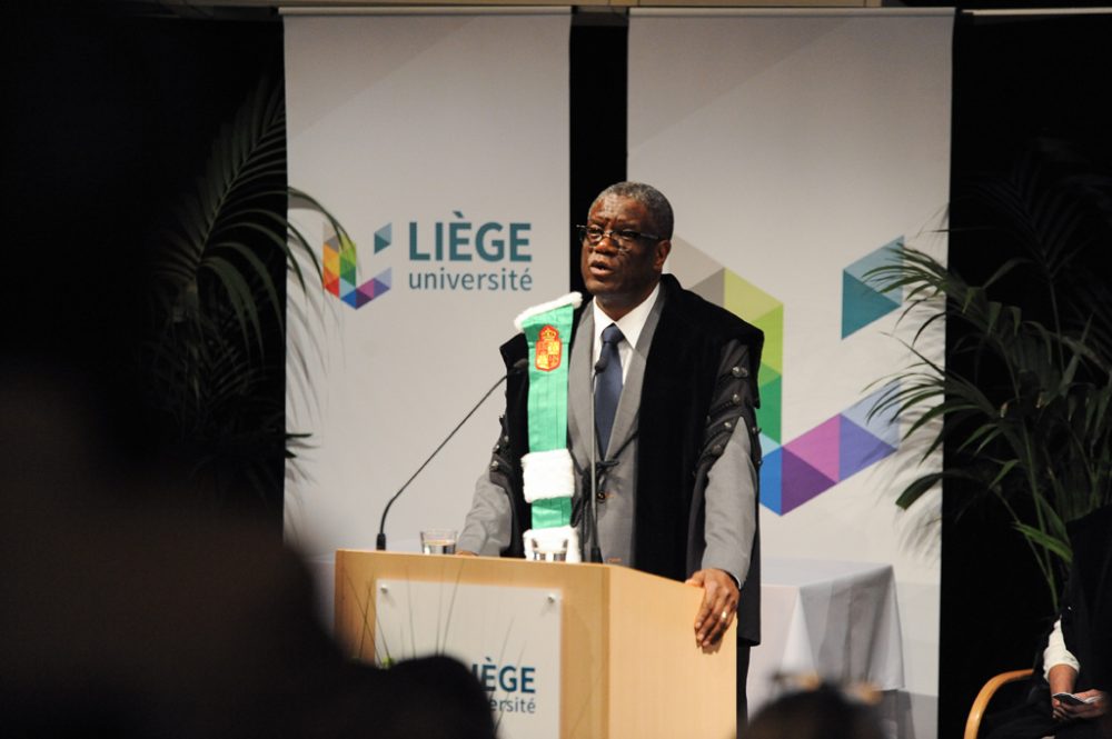 Denis Mukwege am 20. September 2018 an der Universität Lüttich (Bild: Sophie Kip/Belga)