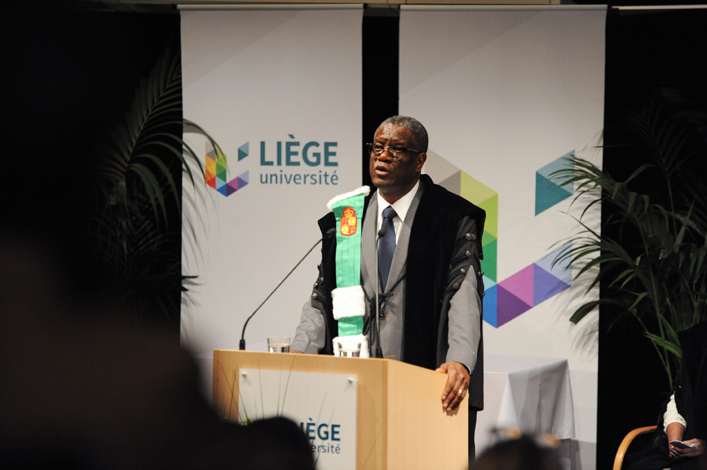 Denis Mukwege am 20. September 2018 an der Universität Lüttich (Bild: Sophie Kip/Belga)