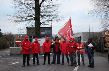 Streik bei NMC in Eynatten (Bild: Michaela Brück/BRF)