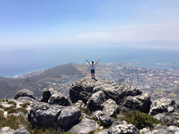 Sven Palm auf dem Tafelberg in Kapstadt (Bild: privat)