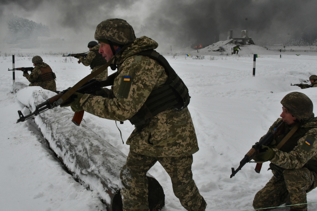 Reservisten der ukrainische Armee bei einer Truppenübung am 19. Dezember 2018 (Bild: Genya SAVILOV / AFP)
