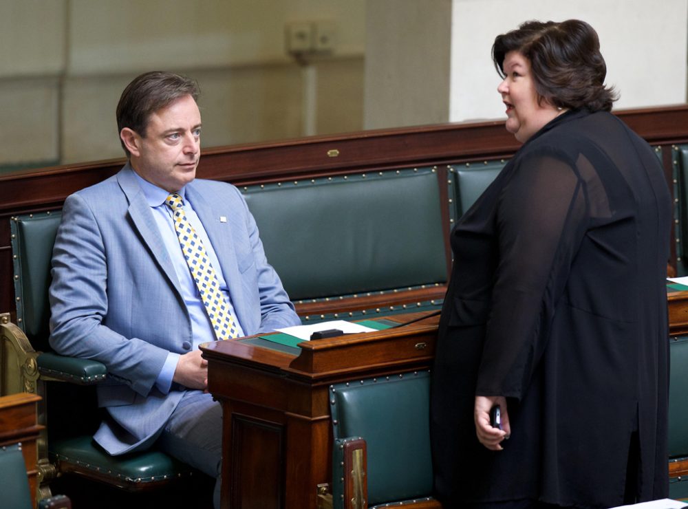 Bart De Wever und Maggie De Block (Archivbild: Nicolas Maeterlinck/Belga)