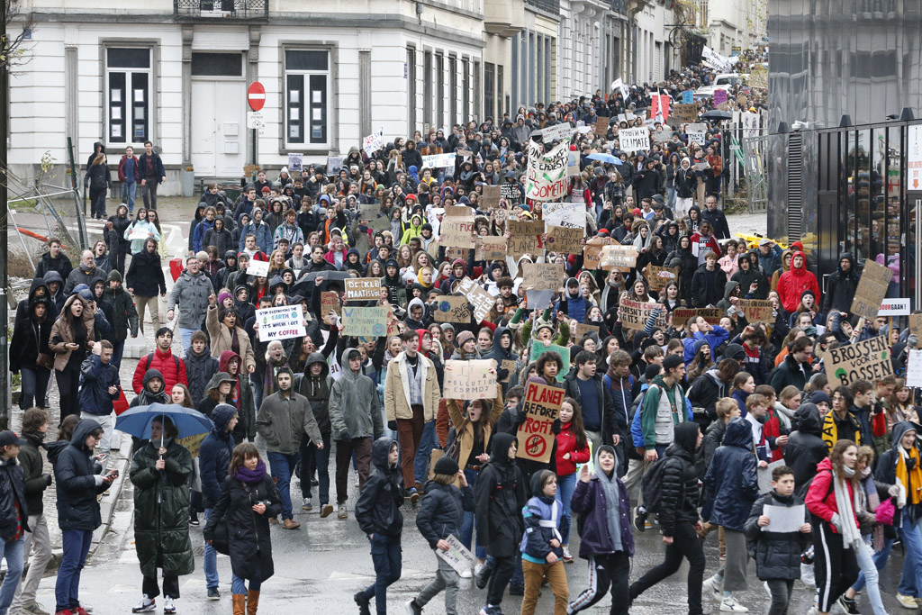 Zweiter Studentenmarsch für das Klima in Brüssel
