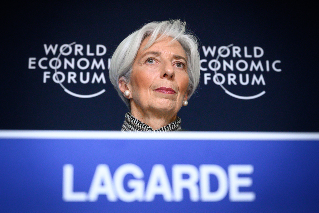 IWF-Chefin Christine Lagarde beim Weltwirtschaftsforum in Davos
