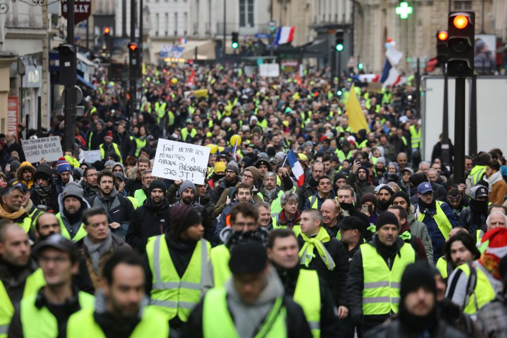 Protest der Gelbwesten am 12. Januar in Paris (Bild: Iudovic Marin/AFP)