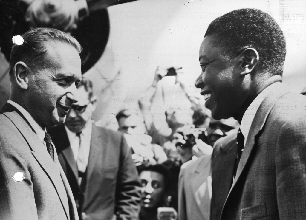 UNO-Generalsekretär Dag Hammarskjold und Kongos Premierminister Tshombé