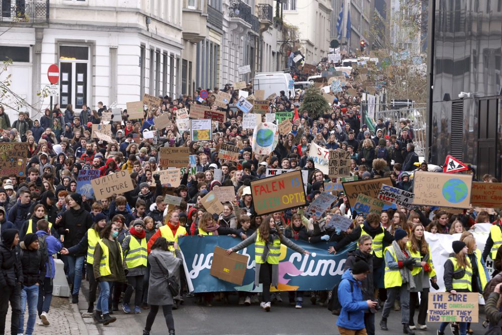 Klimaprotest am 24. Januar in Brüssel (Bild: Nicolas Maeterlinck/Belga)