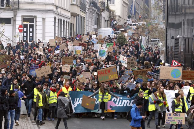 Klimaprotest am 24. Januar in Brüssel (Bild: Nicolas Maeterlinck/Belga)