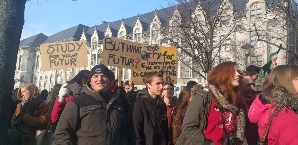 Lütticher Schüler demonstrieren für Klimaschutz