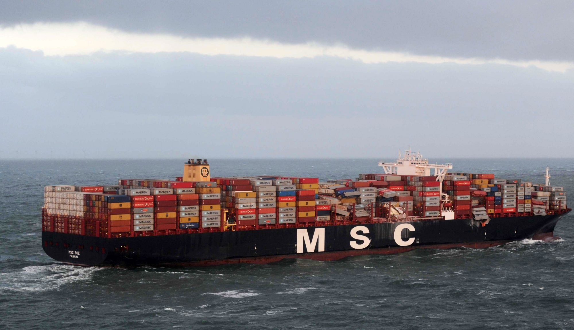 Das Container-Schiff MSC Zoe